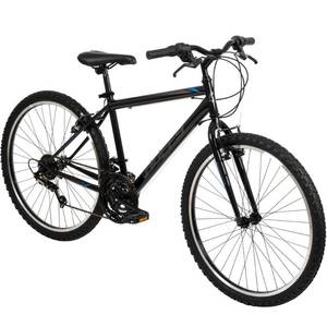 lot 5007 image: Huffy Alpine Mountain Bike - 26 Wheels - 15 Speeds - Black - Retail $180