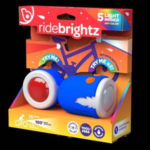 lot 3219 image: Brightz Ride LED - Flame Silicone &amp ABS Bike Light, Handlebar &amp Seat Post Mount - Retail $30