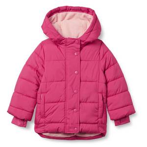 lot 3221 image: Amazon Essentials Girls Heavyweight Hooded Puffer Coat, Water-Resistant, Pink, Medium - Retail $28