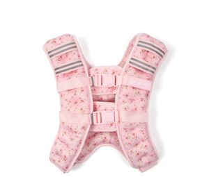 lot 3232 image: Blogilates 10 Pound Weighted Vest - Pink Floral - Retail $34