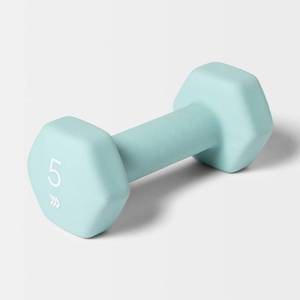 lot 3254 image: Dumbbell 5lbs Aqua - All In Motion PVC Coated, Iron Filled, Arm Workout