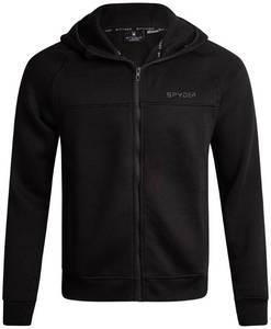 lot 3258 image: Spyder Mens Zip Up Hoodie - Super Soft Performance Fleece Sweatshirts for Men - Warm Athletic Hoodies for Running Walking Gym, Size Medium, Jet Black - Retail $35