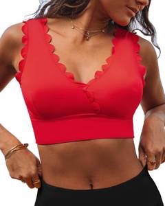 lot 3276 image: GRAPENT Swim Tops Women Top Only Supportive Swimsuit Tops for Women Red Size Large US 12 to 14