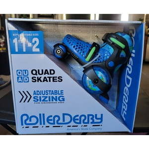 lot 3278 image: Roller Derby Sport Kids  Roller Skate - Dinosaur BlueBlack M fits shoe size 10-1