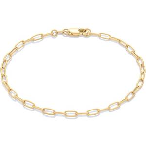 lot 3285 image: Amazon Essentials 14K Gold Plated Paperclip Chain Bracelet 7.5, Yellow 14K Gold