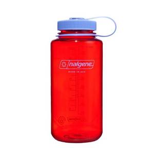 lot 3397 image: Nalgene 32 fl oz Plastic Wide Mouth Water Bottle - Marmalade Portable Drinkware, Recycled Content