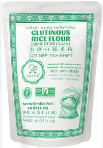 lot 3401 image: Soeos Glutinous Rice Flour 16 oz Package