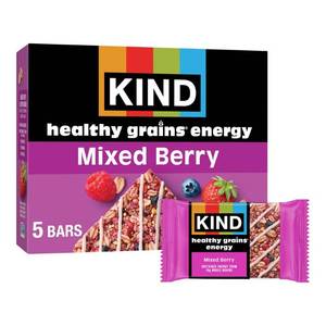 lot 3419 image: KIND Health Grains Energy Mixed Berry Protein Bars - 5ct