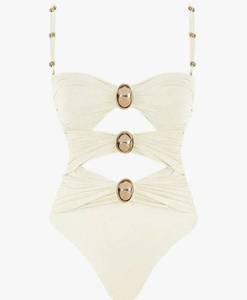 lot 3470 image: QJQ Womens One Piece Swimsuit Tummy Control Cut Out Color Block Adjustable Straps Slimming Bathing Suit XL - Retail $37