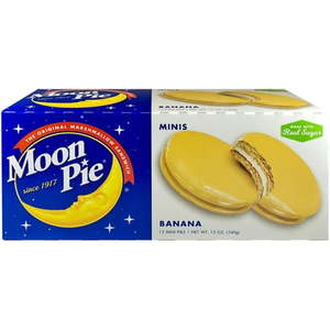 lot 3472 image: Moon Pie Mini Banana Marshmallow Sandwiches  1 Oz.  12 Count