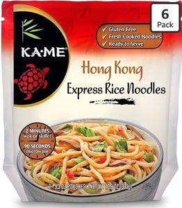 lot 3480 image: Ka-Me Gluten Free Rice Noodles - Hong Kong Express Noodles Ready To Serve (Pack of 6)