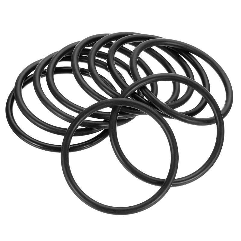 lot 55592 image: Silicone O Rings, 10 Pcs 1.8 OD 1.5 ID 0.12 Width Sealing O Ring Gasket Washers for Bathroom Sink Compressor Valves Pipe Hose Repair, Black (45x38.8x3.1mm) - Retail $6