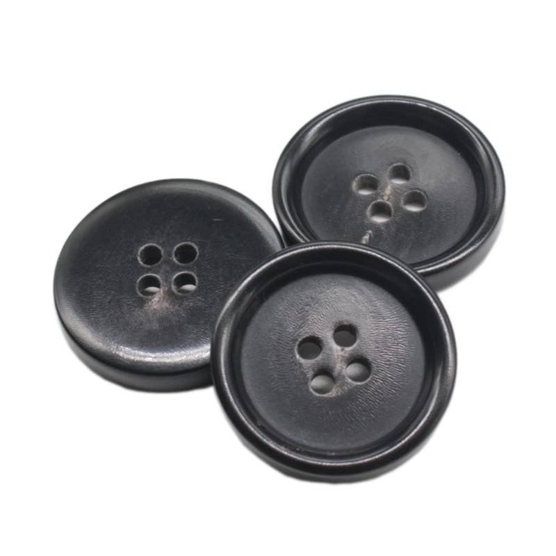 lot 15553 image: 10PCS 1 Inch Real Horn Buttons for Blazer, Suit, Coats, Overcoat, Winter Coat, Jacket, Uniform Genuine Natural Black Buffalo Horn Buttons for Men (25mm, Black) (discoloration on button) - Retail $16
