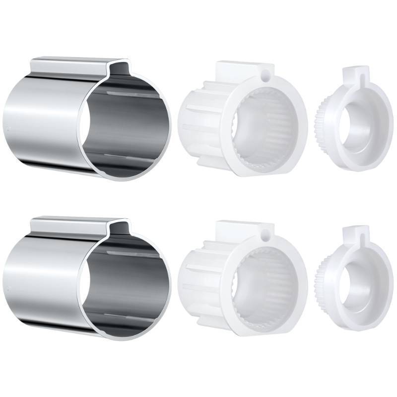 lot 15564 image: 2 Pack Stop Tube and Temperature Limit Stop Kit Replacement for 96987, Compatible with Moen Posi-Temp 1 Handle TubShower Faucet Valve Cartridge, Small, Chrome - Retail $12