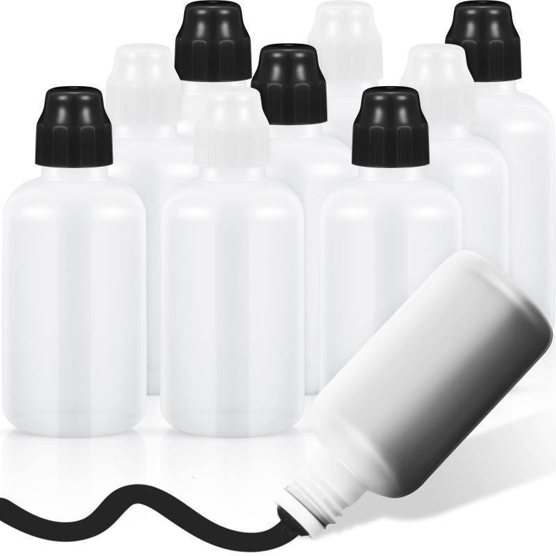 lot 35063 image: Tessco 4 Set 2 Ounce Empty Bingo Daubers Paint Squeeze Bottles for Paint Mop Dauber Bottle Refillable White Black Sponge Tip for Wooden Plastic Board Cloth Marker Pen - Retail $10