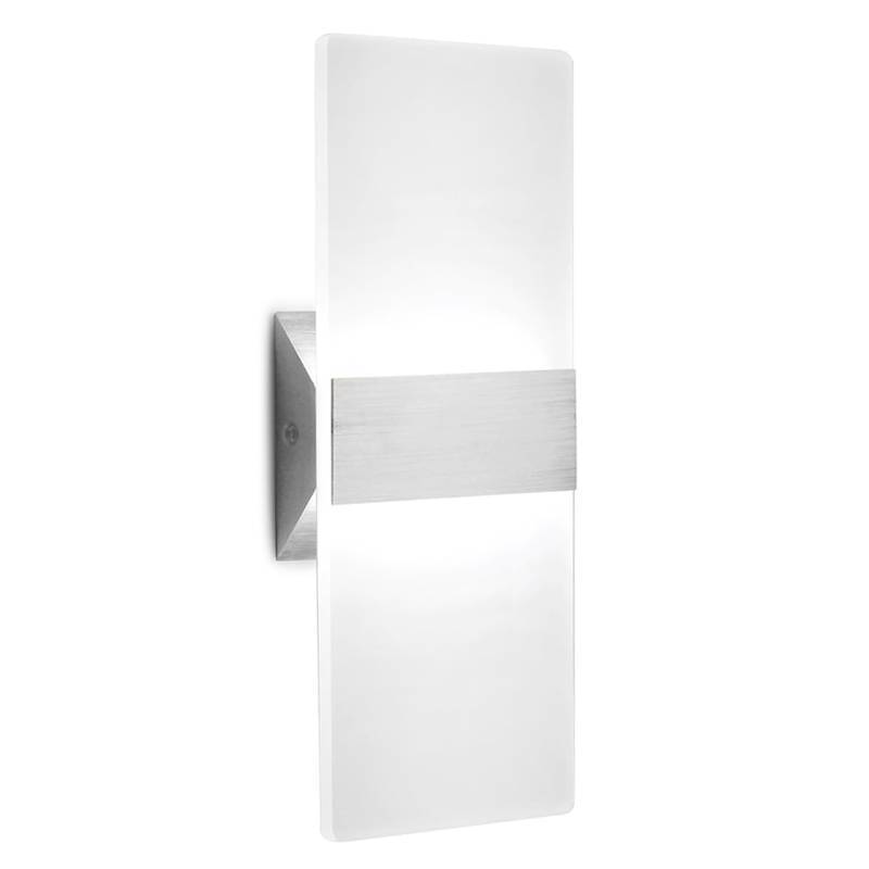 lot 35129 image: Modern LED Acrylic Wall Sconce 12W Cool White 6000K Up Down Lamp for Bedroom Corridor Stairs Bathroom Indoor Lighting Fixture Lamps Home Room Decor Not Dimmable No Plug(1 Pack) - Retail $18