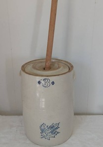 Western Stoneware Butter Churn