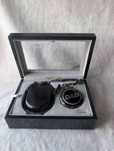 lot 1505 image: Majestron DAD Pocket Watch with Chain and Box