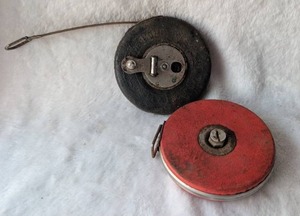 lot 1512 image: Mid-Century Lufkin Metal Measuring Tape Set - 2 ct
