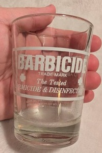 lot 1519 image: Barbicide Glass Disinfectant Jar
