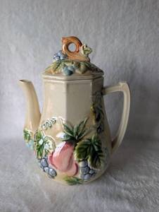 lot 3501 image: Decorative Fruit Pattern Coffee Pot