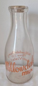 lot 3507 image: Willowdale Dairy Milk Bottle - Monte Vista Colorado