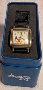 lot 5001 image: Disney Mickey Mouse Square Watch with Leather Band