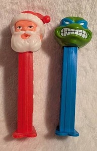 lot 5002 image: PEZ Santa and Ninja Turtle Dispensers - 2 ct