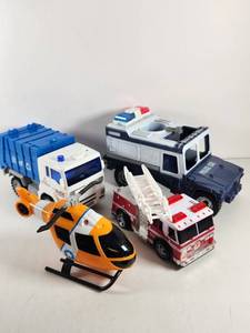 lot 153 image: Lot of Toy Trucks, Helicopter