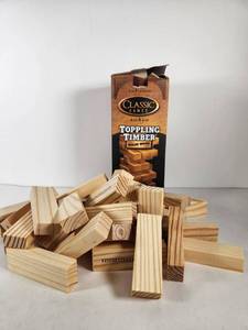 lot 228 image: Classic Games Toppling Timber Solid Wood Block Game  Extra Pieces