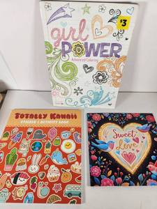 lot 235 image: Activity Book Bundle - Girl Power Coloring and Kawaii Sticker Set