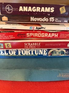 lot 26 image: Vintage Games - Spirograph, Scrabble Deluxe and More, Please Read Description