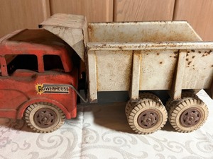 Vintage Stucto Toys Pressed Steel Hydraulic Dump Truck