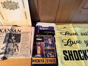 lot 47 image: Kansan Newspapers from the 80s, WSU Items