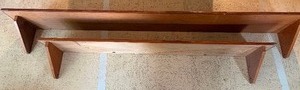 lot 61 image: Large Wood Wall Shelves, Longest is Approx 78 x 13