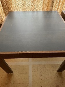 lot 63 image: MCM Large End Table (matches lot 64), Approx 32 x 32 x 21
