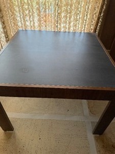 lot 64 image: MCM Large End Table (matches lot 64), Approx 32 x 32 x 21