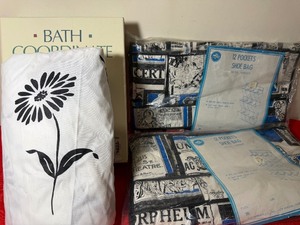 lot 74 image: Shower Curtain and Pocket Shoe Bags (2), All New