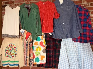 lot 201 image: Vintage Clothing - Misc StylesSizesBrands, Please See Pictures for Variety