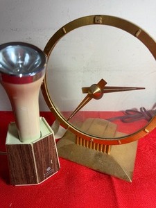 lot 103 image: Vintage GE Rechargeable Flashlight in Box and a Jefferson Golden Hour Electric Clock
