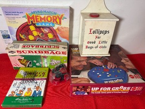 lot 117 image: Vintage Games and Lollipop Box, Memory Game is Sealed