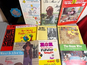 lot 126 image: Brumberger Slide Projector Viewer, Music Books - West Side Story, Carly Simon and More