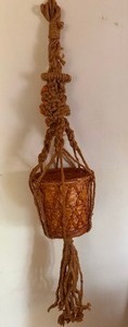 lot 134 image: Vintage Macrame Plant Holder
