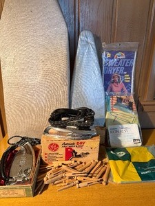 lot 142 image: Small Ironing Boards, Irons and Misc Laundry Products