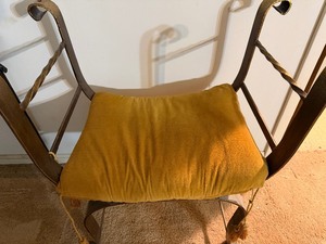 lot 156 image: MCM Metal Seat w Gold Cushion