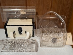 lot 159 image: Vintage Box Handbag, New Acrylic Clutches