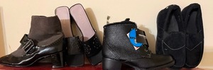 lot 181 image: Black BootsShoesSlippers, New or Like New, Sizes 7.58
