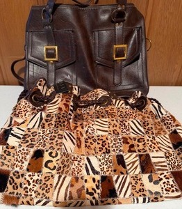 lot 178 image: Vintage Ronay Bag and KJL Animal Print Purse