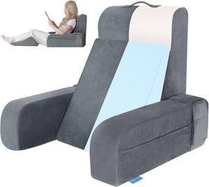 lot 3108 image: Kayfia Reading Pillow, 10-in-1 Back Pillow, 19