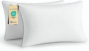 lot 3110 image: JOLLYVOGUE Pillows Set of 2, Standard, Oeko-Tex, Medium Support